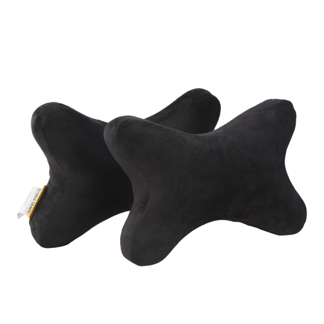 Orka Travel Memory Foam Super Soft Car Neck (Pack of 2, Black)